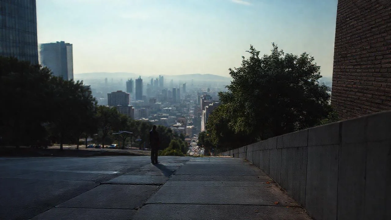 Ciudad amplia, silenciosa y lejana
