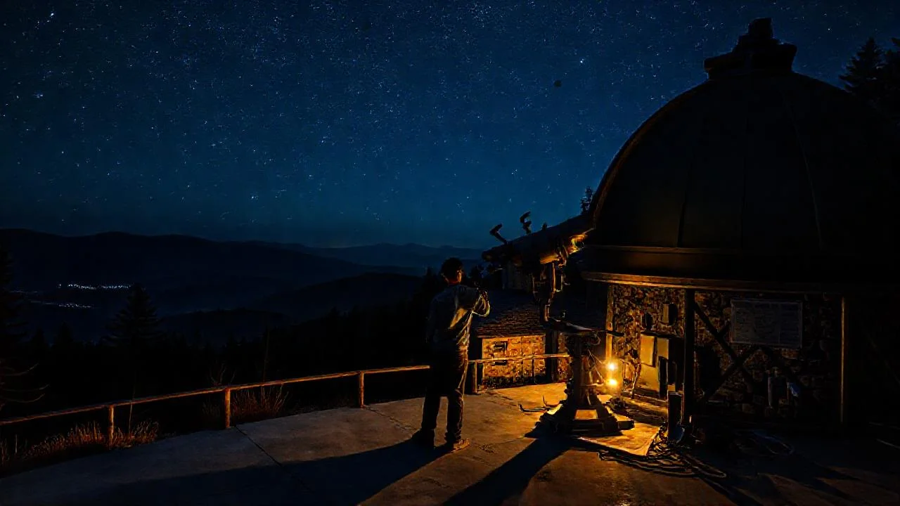 Un observador contempla el cosmos profundo