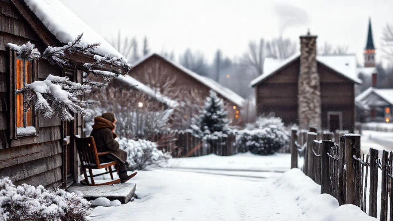 Invierno tranquilo, belleza silenciosa y acogedora