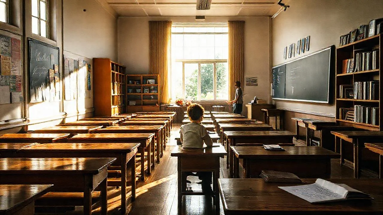 Un aula tranquila, llena de luz