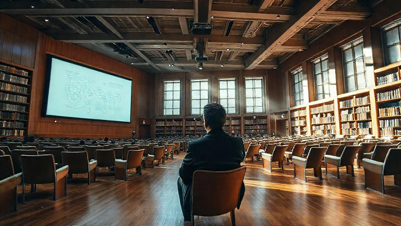 Un aula académica y silenciosa