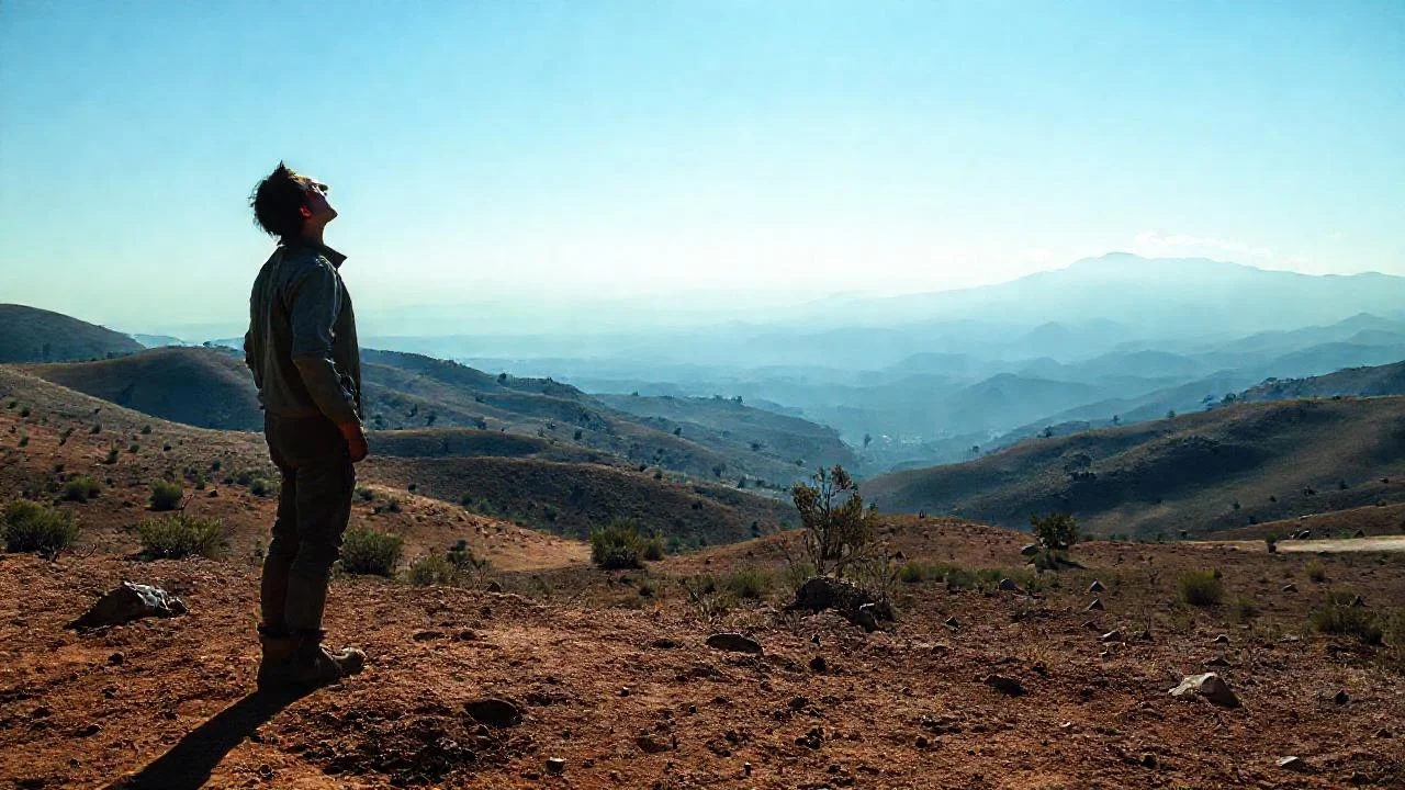 Un solitario observa inmensidad silenciosa