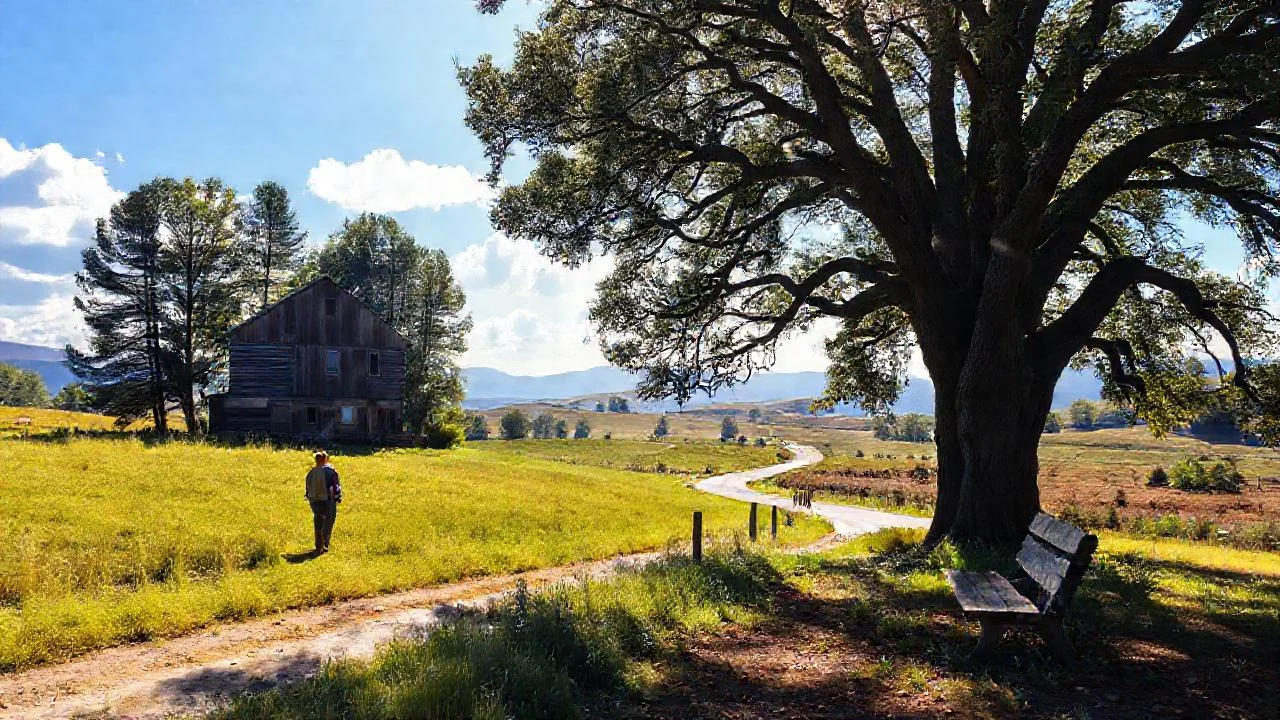 Paz rural, luz y sombra