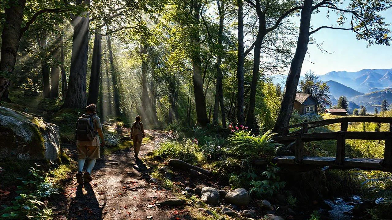 Silencio y luz en el bosque