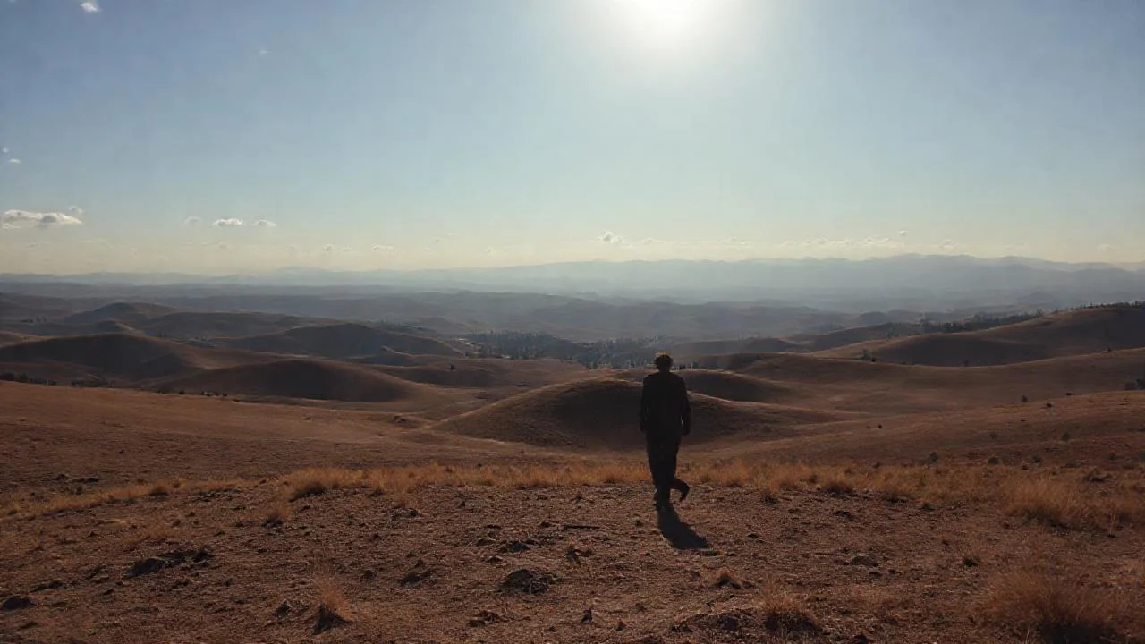 Un paisaje sereno y solitario se extiende