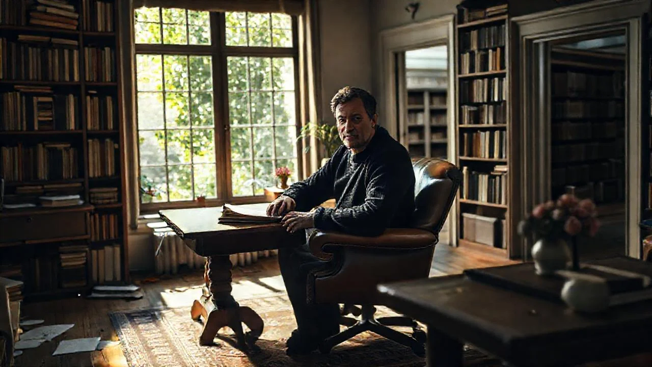 Un hombre lee en quietud