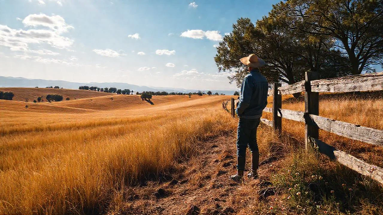 Campo sereno, luz y quietud