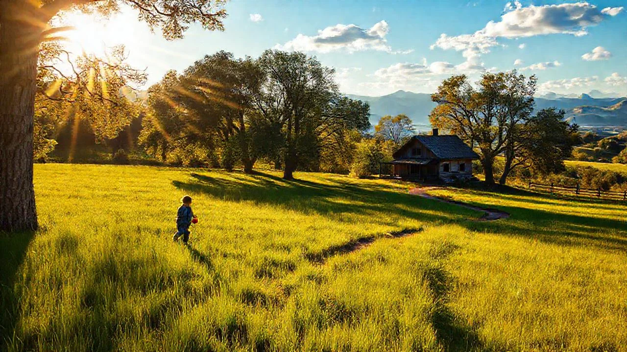 Sol tranquilo, campo y sencillez