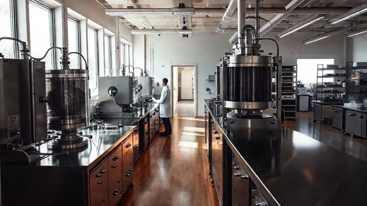 Laboratorio científico, precisión y observación detallada
