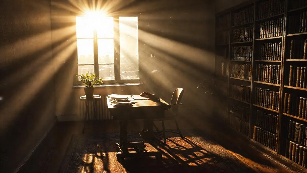 Luz cálida ilumina un espacio tranquilo