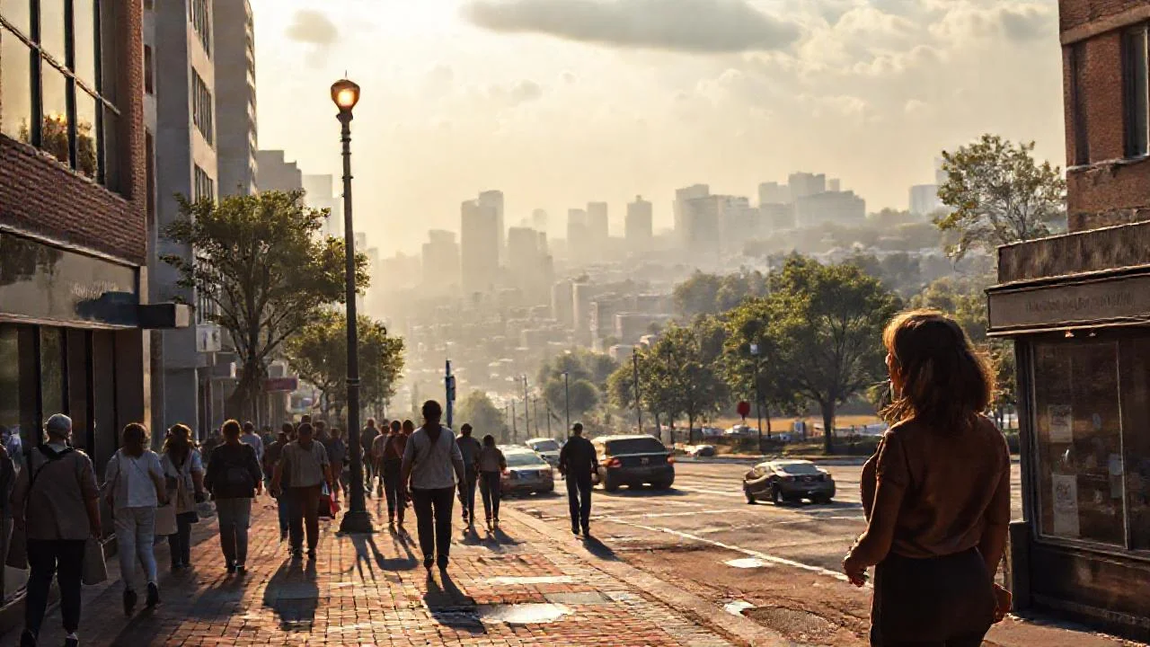 Ciudad vibrante, vida cotidiana y calma