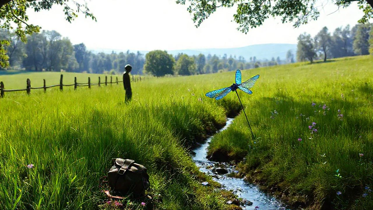 Un tranquilo campo refleja paz y belleza