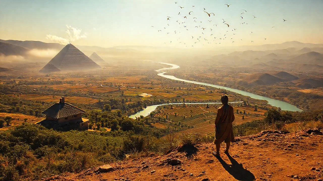 Un valle dorado observa la tierra