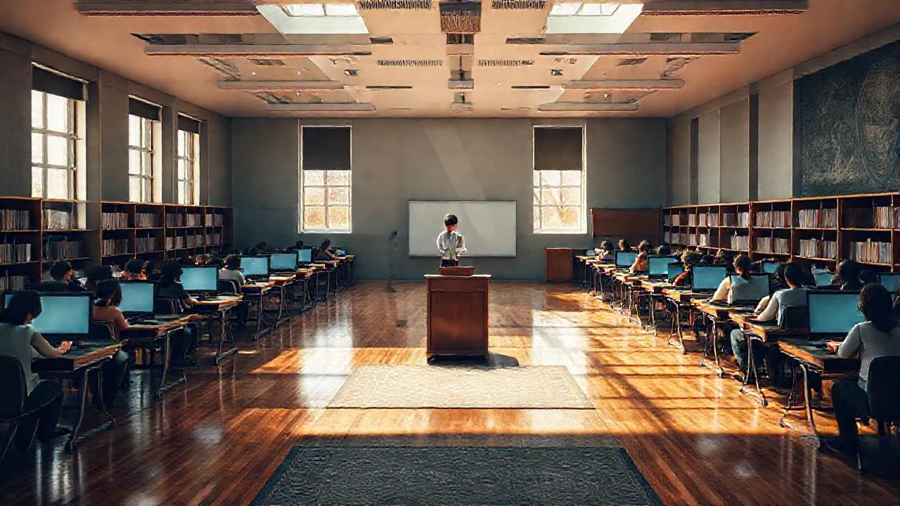 Un aula ordenada, luminosa y activa