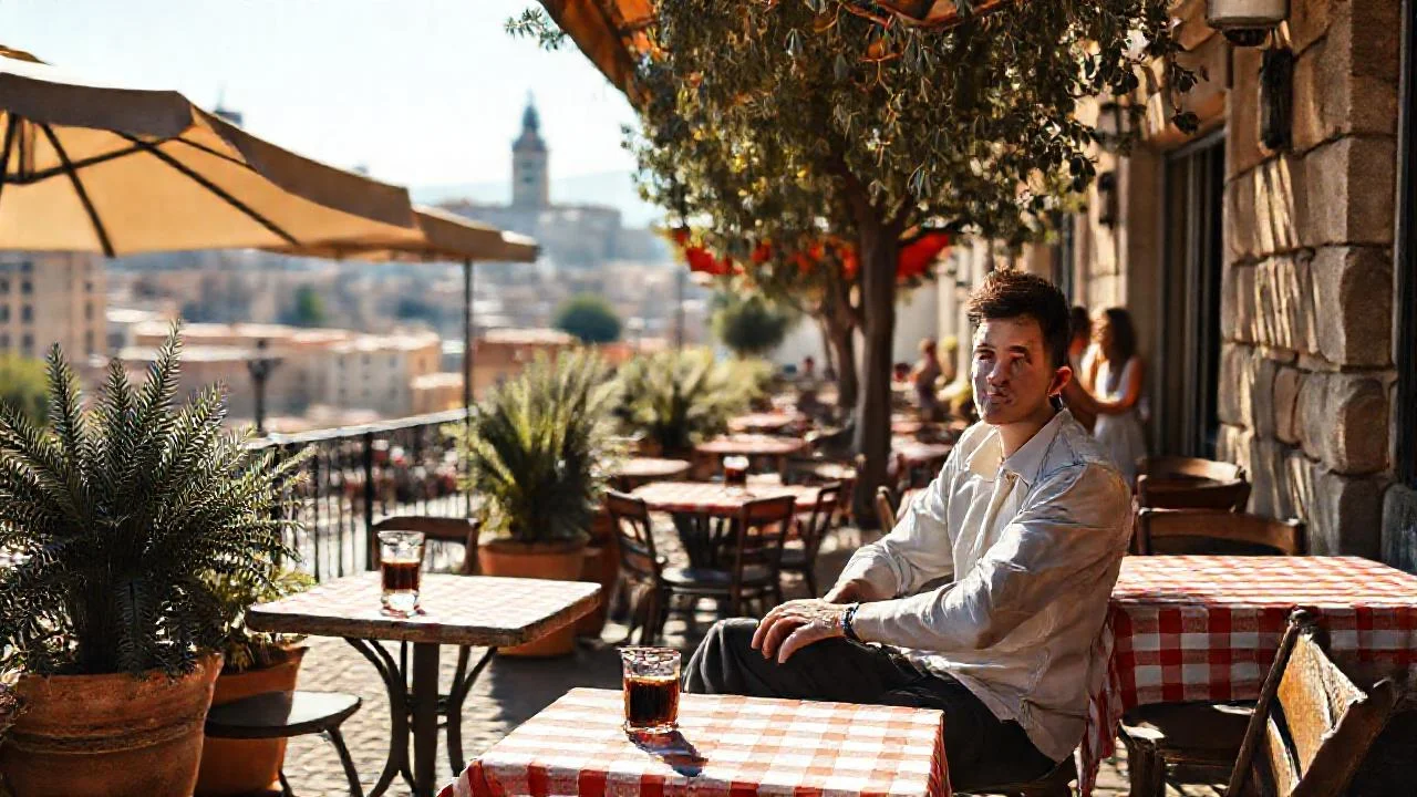 Un café tranquilo, luz y calma