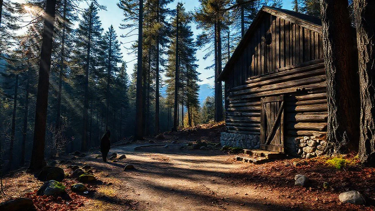 Un edificio antiguo observa el bosque