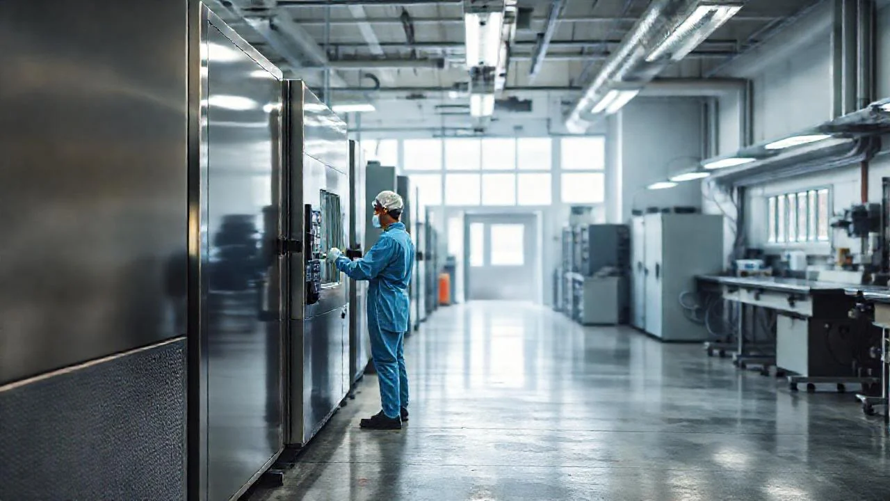 Laboratorio técnico, ordenado y frío