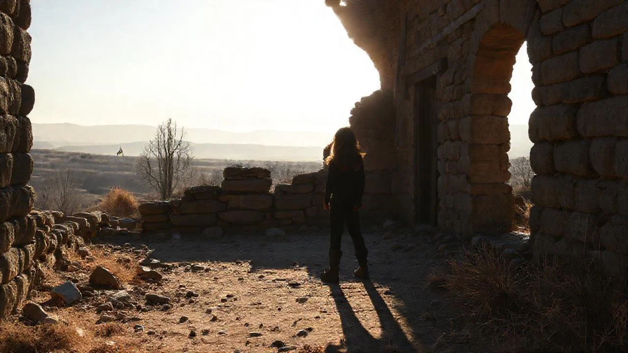 Ruinas antiguas, sol, y soledad profunda