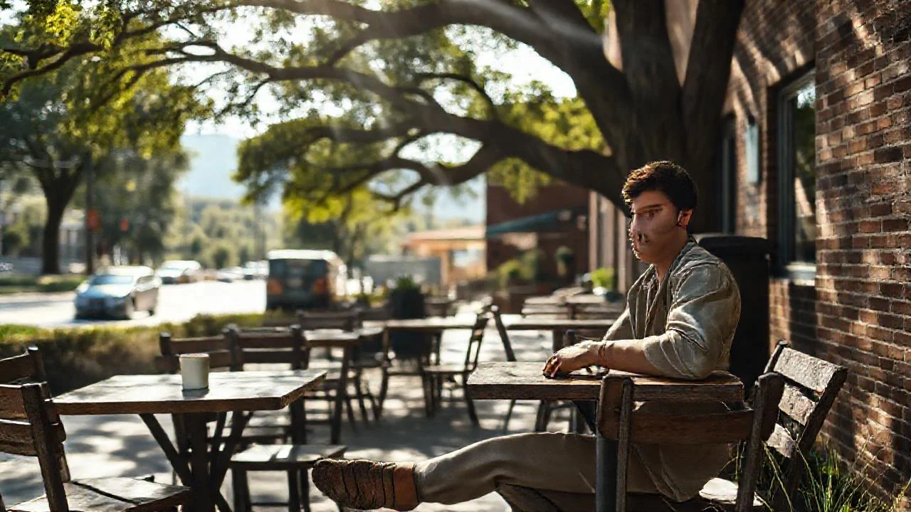 Un café tranquilo, luz y calma