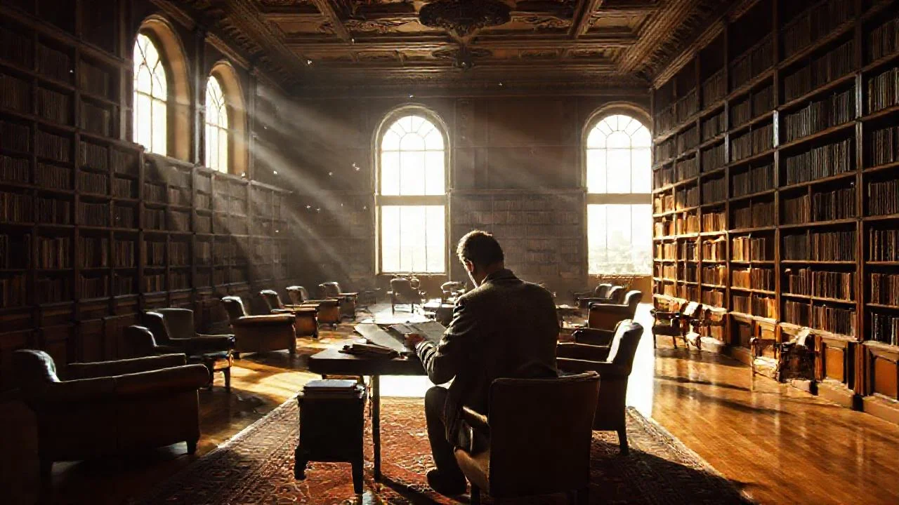 Una biblioteca antigua invita a la quietud