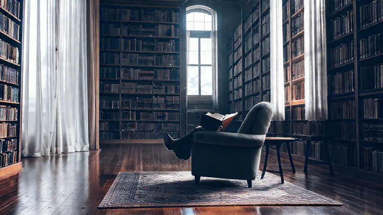 Silencio, libros y luz tenue