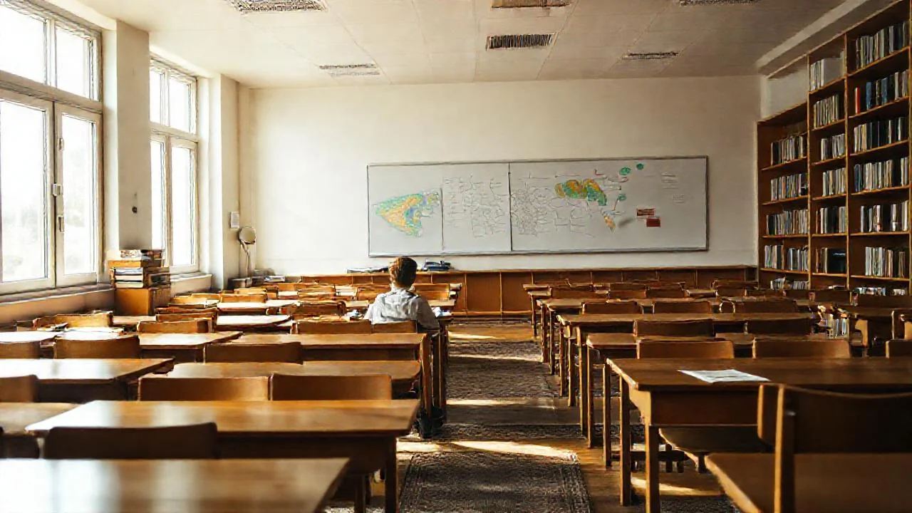 Un aula tranquila y luminosa