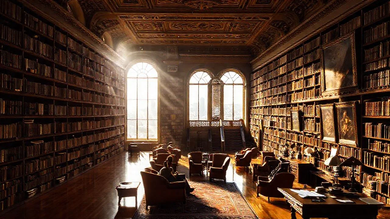 Una biblioteca tranquila y venerable