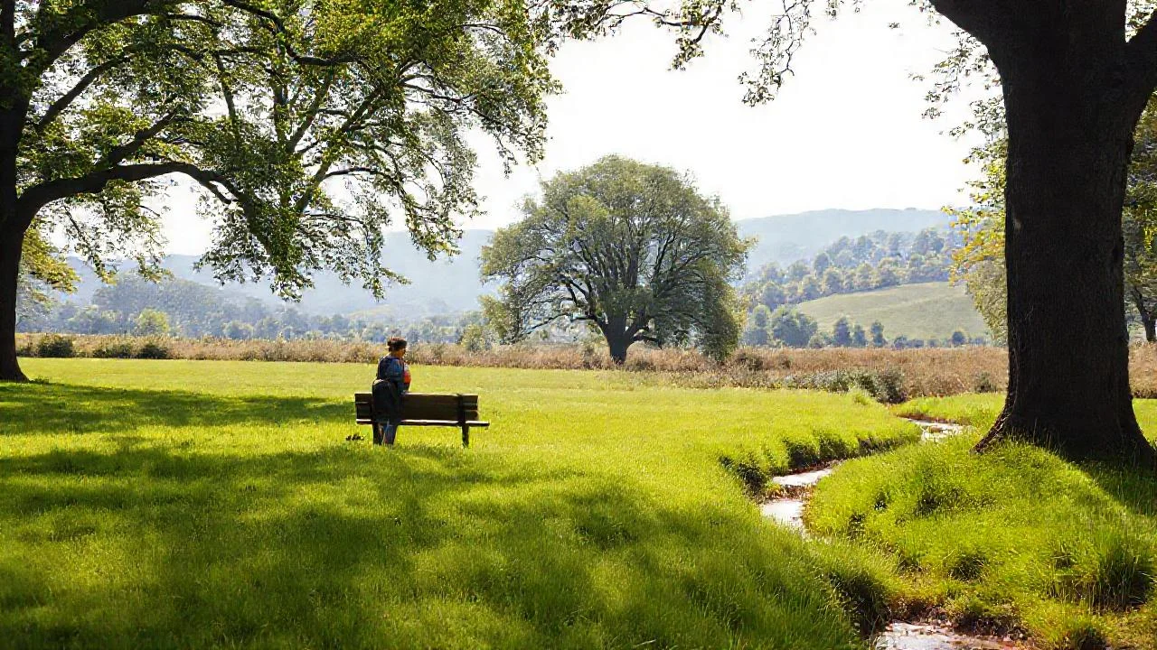 Un paisaje tranquilo, humano y natural