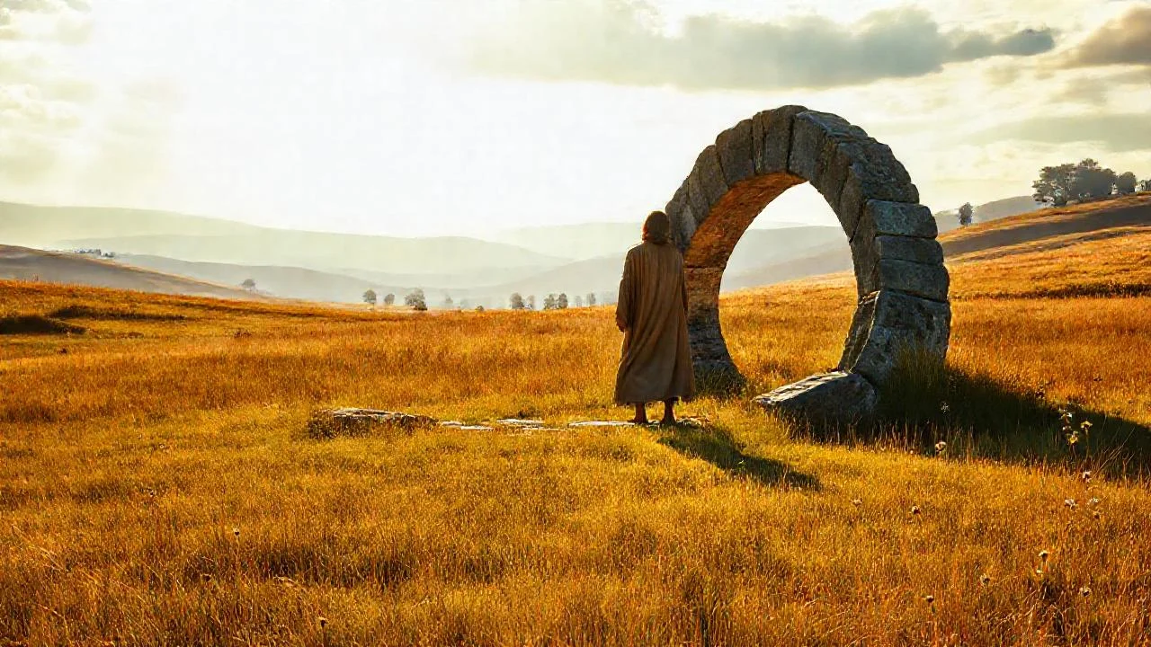 Un anciano observa un círculo ancestral