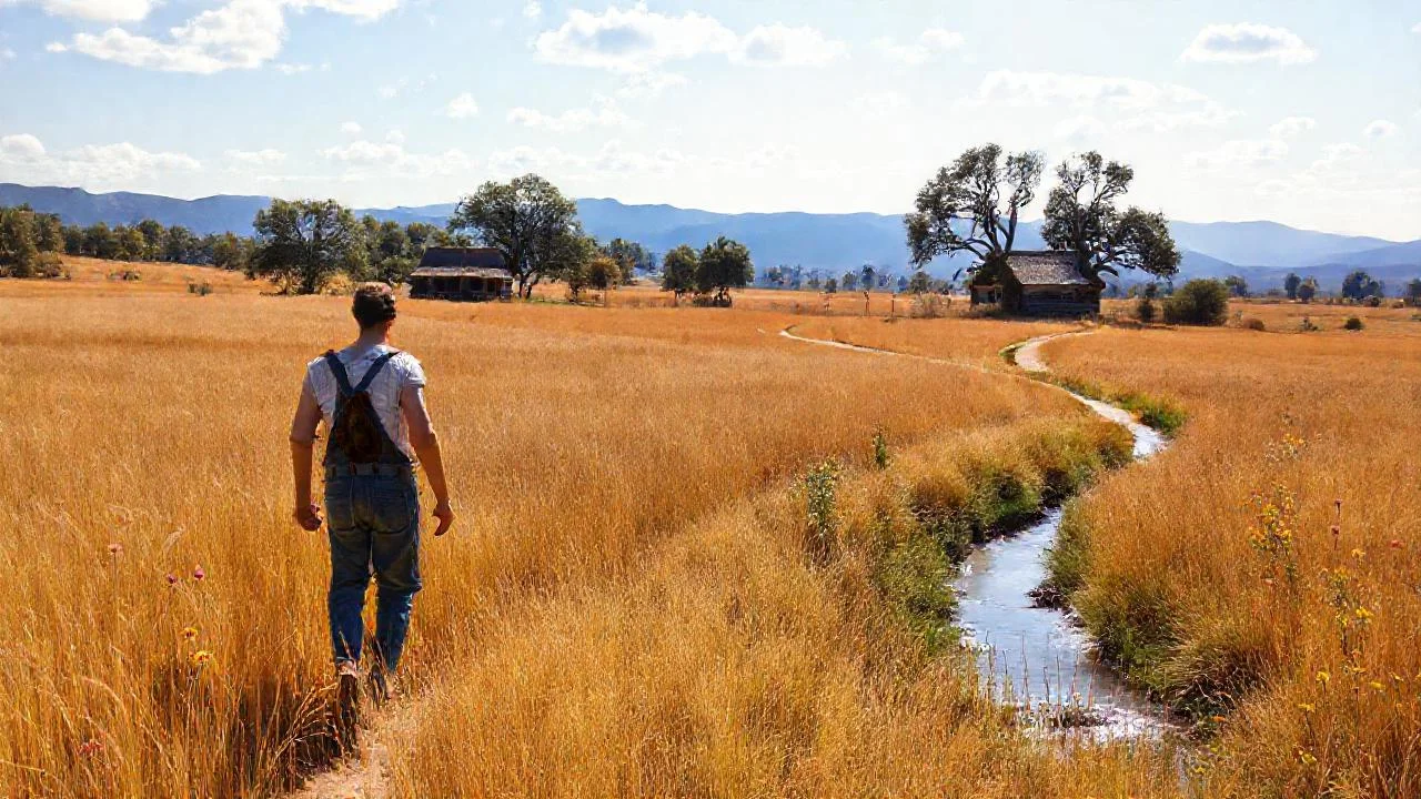 Campo dorado, figura y paz