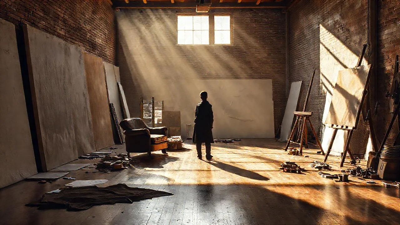 Un artista crea en silencio