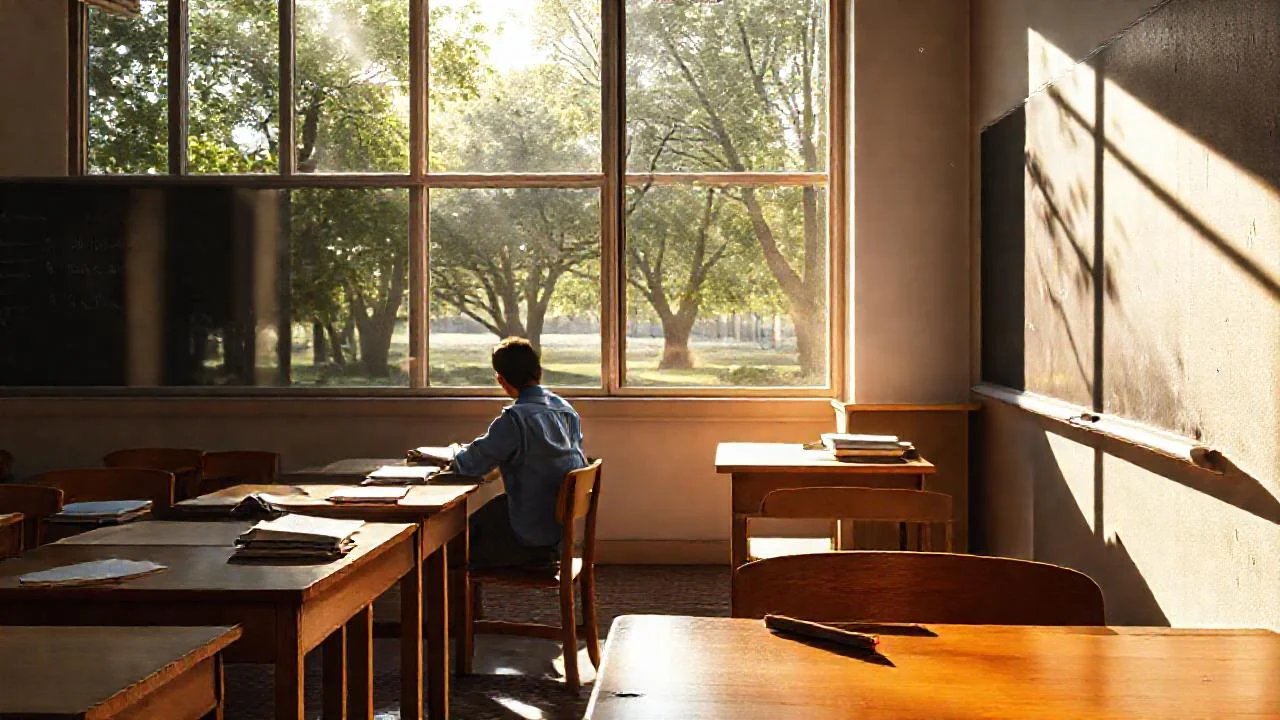 Un aula tranquila, iluminada y concentrada