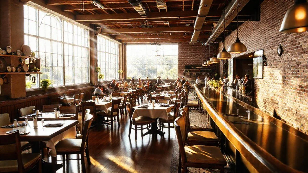 Un restaurante acogedor y luminoso