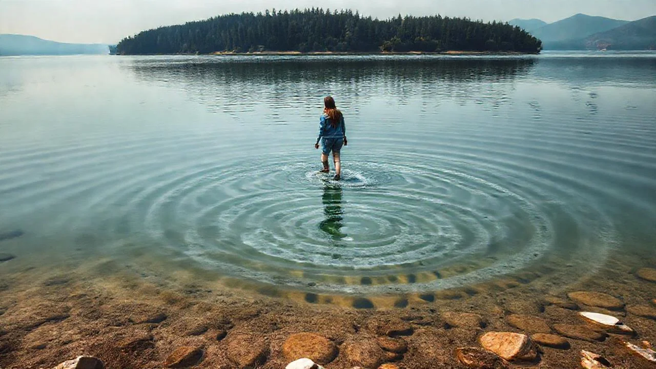Lago sereno, misterio y quietud profunda