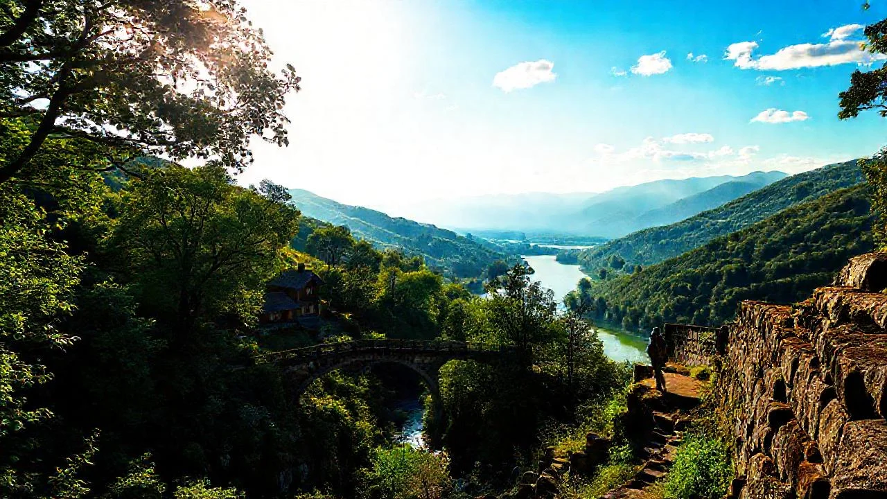 Un paisaje sereno y pintoresco se revela